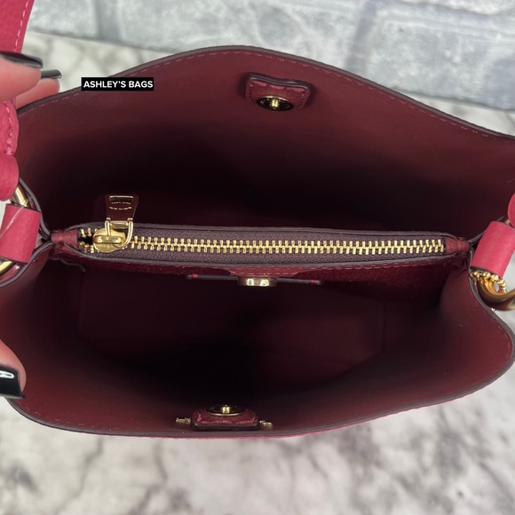 Coach Town Bucket Bag Crossbody Handbag In Strawberry Haze - Picture 8 of 12